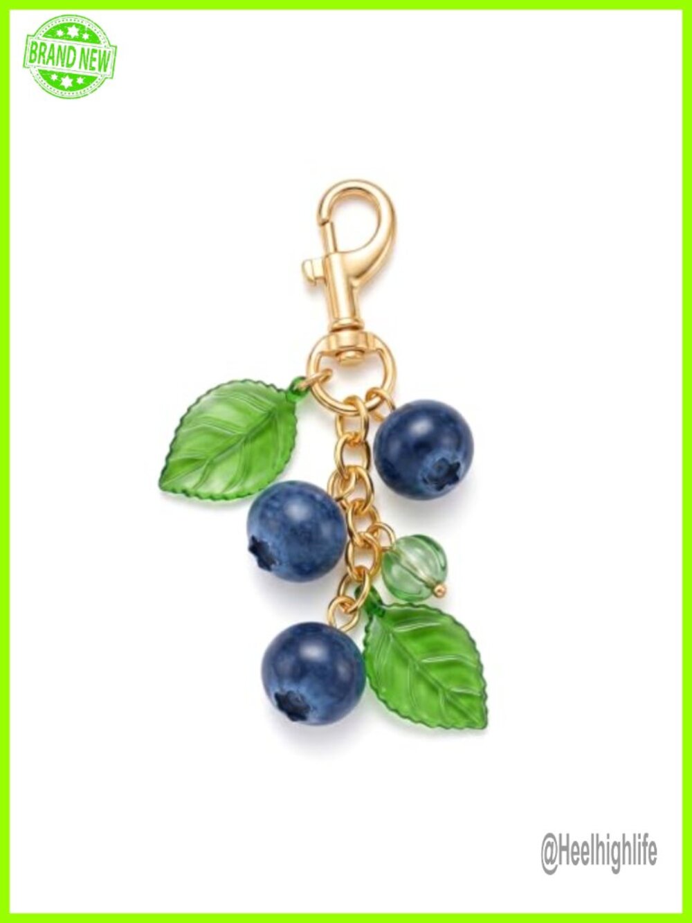 Blueberry Fruit Keychain Bag Charms for Handbags Tote Purse Cute Accessory